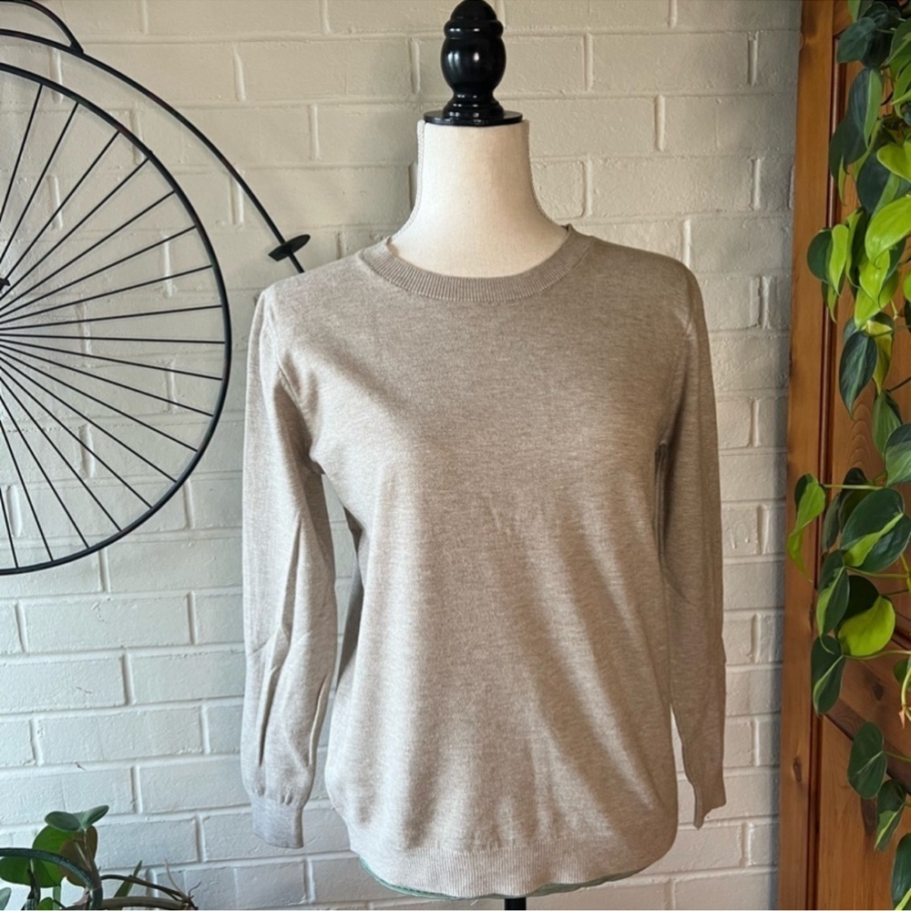 Sweater cashmere wool blend boatneck color camel NWOT - Picture 2 of 5